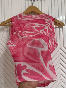 Urbanic Pink Heart Print Top