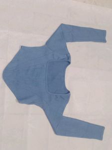 Trendy blue corset-style cropped top 💙