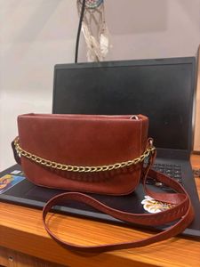 Brown chain crossbody bag