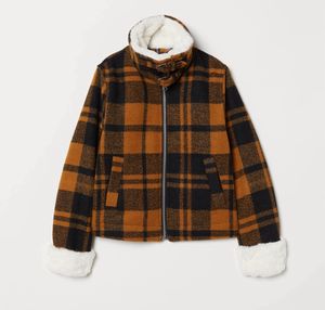 H&amp;M Jacket With A Faux Fur Collar