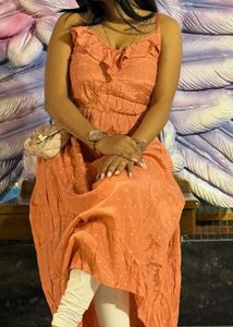 Peach Ruffle Sundress