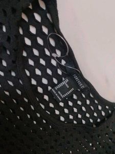 Forever 21 Black Mesh Top