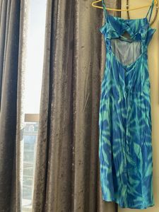 Tie-Dye Cutout Midi Dress
