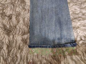 Vintage Bootcut Low Waist Patchwork Denim Jeans