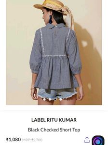 BLACK RITU KUMAR DESIGNED TOP