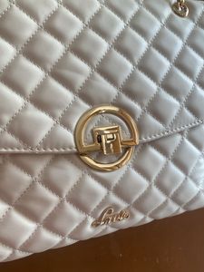 Lavie White Quilted Handbag