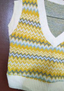 Chevron Knit Sweater Vest