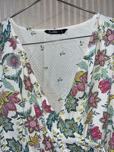 Floral Wrap Dress - Size L