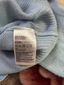 Light Blue Knit Cropped Sweater