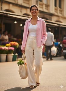 ✨ Pink Perfection: ZARA Lyocell-Linen Overshirt