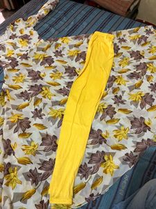 Floral Kurta Set With Legging