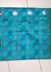 Blue Diamond Pattern Curtain