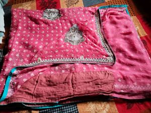 Dusty Pink Pearl Saree 🦪🌹