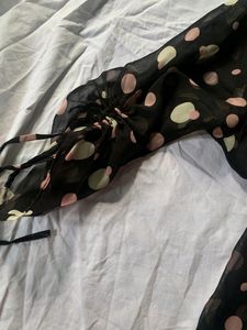 See Through V Neck Tops