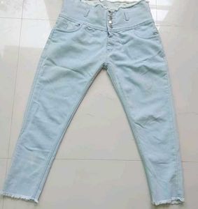 High Waisted Light Wash Jeans