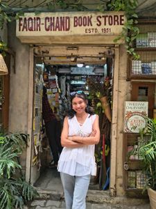 a white net alia cut design kurti