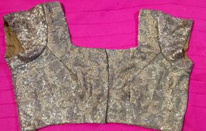 Golden Sequin Work Blouse