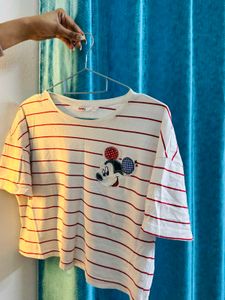 White Boxy Crop Top By Pantaloons