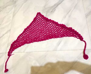 Pink Crochet Bandana