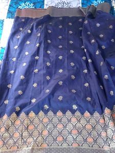 Sallu Saree Navy Blue Stone Work Blouse