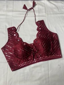 Maroon Embroidered Blouse