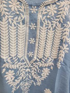 Elegant Blue Embroidered Kurta