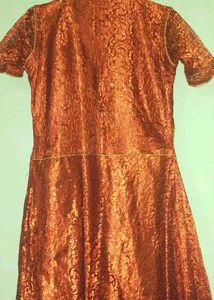 Elegant Copper Embroidered Kurta