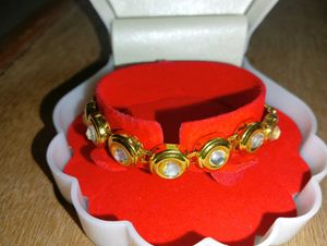 Gold-tone Crystal Link Bracelet