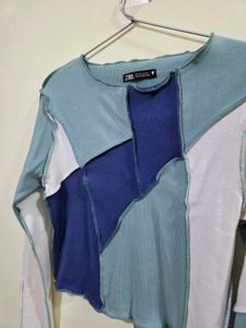 Patchwork Long Sleeve Top