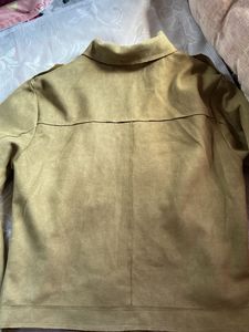 Olive Green Suede Moto Jacket