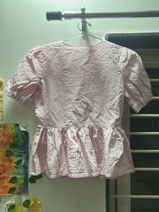 Cute Pink Gingham Top