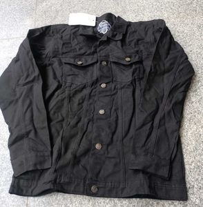 Black Denim Jacket, Size M