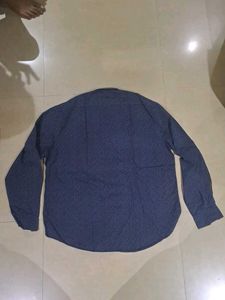 Peter England Navy Blue Party Wear Shirt