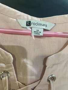 Peach Linen Sleeveless Top