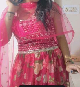 Pink Suit With Plazo
