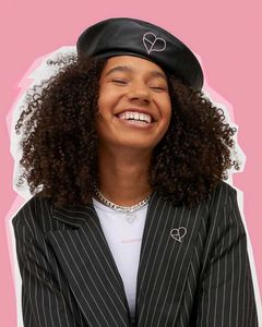 BLACKPINK imitation leather beret