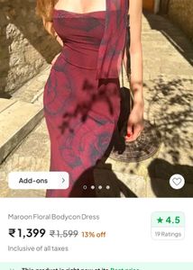 Floral Bodycon Dress 💌