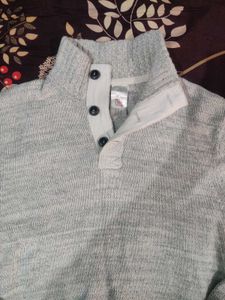 Adidas orignal Stylish Grey Button-Up Sweater