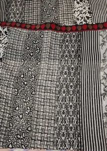Black And White Printed Beautiful Saree 👌👌