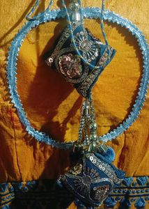 Gown In Yellow And Grey Colour