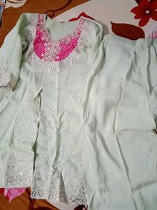 Elegant Beads embroidery kurta set