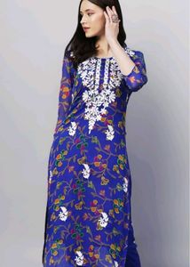 Georgette chikankari embroidered kurta 💕