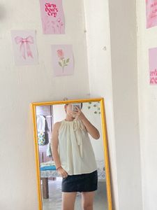 Cream Halter Top