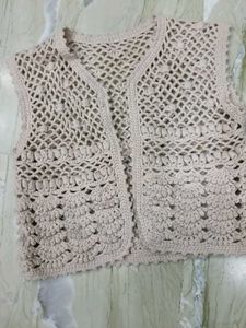Crochet Knit Vest