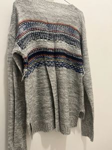 Grey Pullover High Low Style