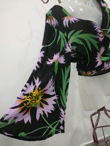 Floral Tie Waist Top