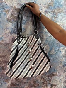 Striped Hobo Bag