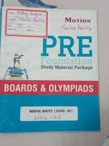 Motion Class 7, Pre Foundation Study Material Pack