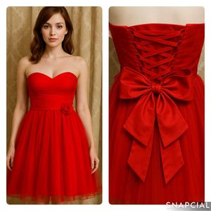 Red Tulle Party Dress