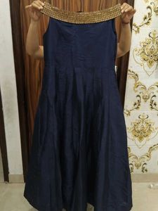 Elegant Navy Blue Ethnic Gown